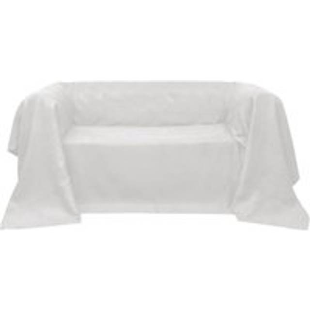 Micro-suede Couch Slipcover Cream 270 x 350 cm - One Size