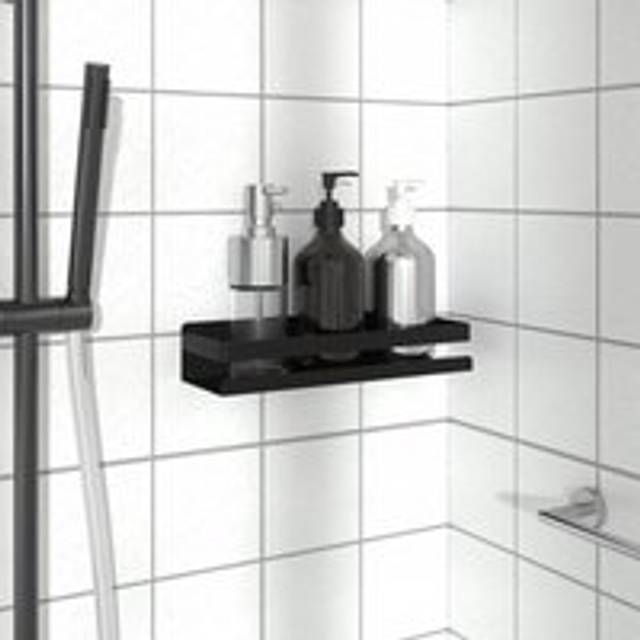 Shower Shelf Matt Black 30x10x6 cm Brushed 304 Stainless Steel - One Size