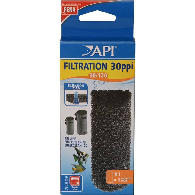 (API Foam 90/120 Media) API Superclean Media Crystal Filter Foam Filtration For Rena Aquarium Fish Tank