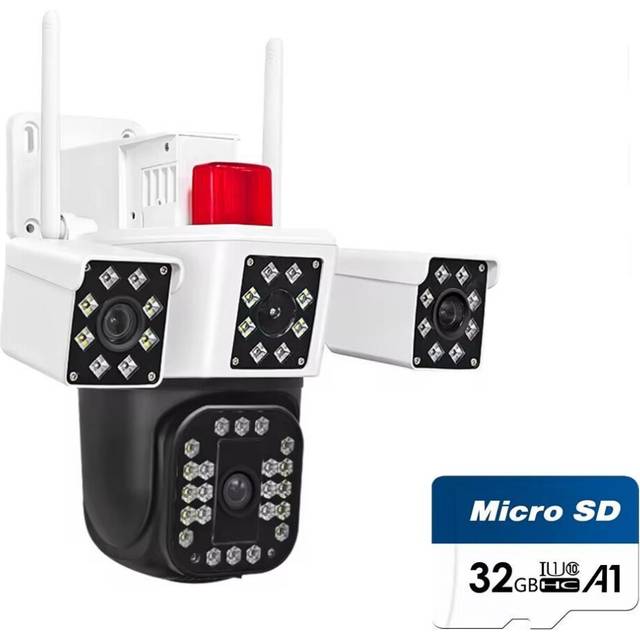 EU 6MP Dual Lens Camera HD 10X Zoom Outdoor PTZ WIFI AI Mobile Detection Intelligent Tracking Color Light Night Vision Monitoring Camera