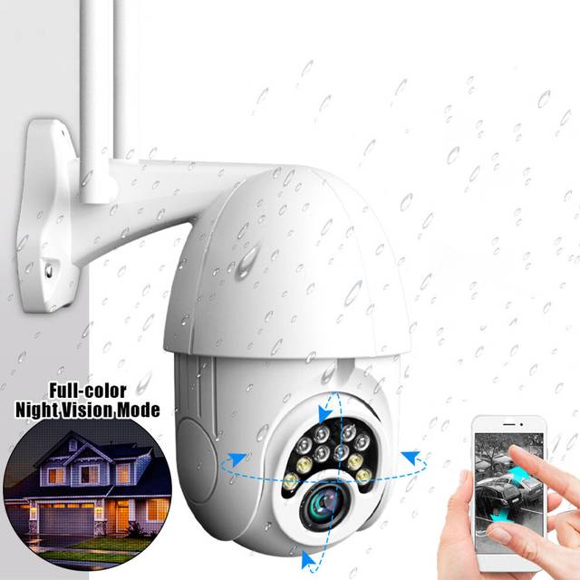 (US Plug) 10LED 5X Zoom HD 2MP IP Security Camera WiFi Wireless 1080P Outdoor PTZ Waterproof Night Vision ONVIF
