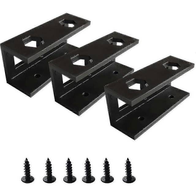 (As show, One size) 3 Pcs Plastic Under Desk Laptop Holder Mount With Screw,under Desk Laptop Mount Cket, Under Tabl