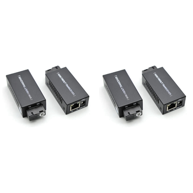 2 Pair Gigabit 100/1000M A/B SC Ethernet Fiber Switch Media Converter Rj45 Optic Transceiver 20KM Fibra