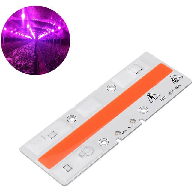 50W Full Spectrum LED COB Chip Grow Light 380-840nm for Indoor Plant Seedling Flower AC220V