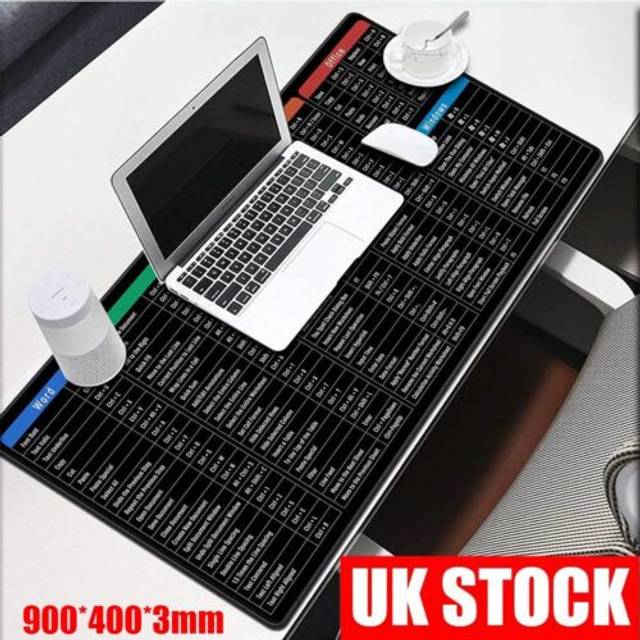 Excel shortcuts cheat sheet office mouse pad keyboard mats desk giant 9040cm