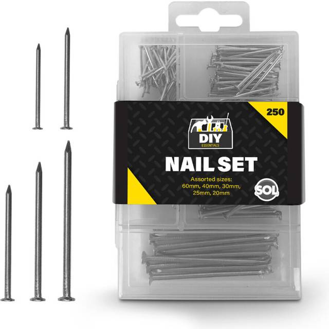 250 x Hardware Assorted Nails Set for DIY and Home Repair
