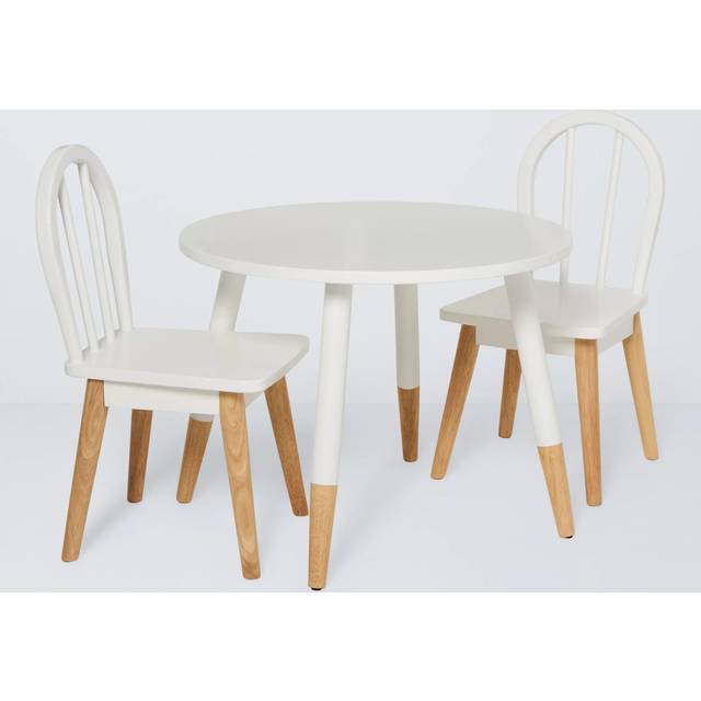 John Lewis Kids' Isla Table & Chairs Set, FSC-Certified (Rubber Wood), White/Natural