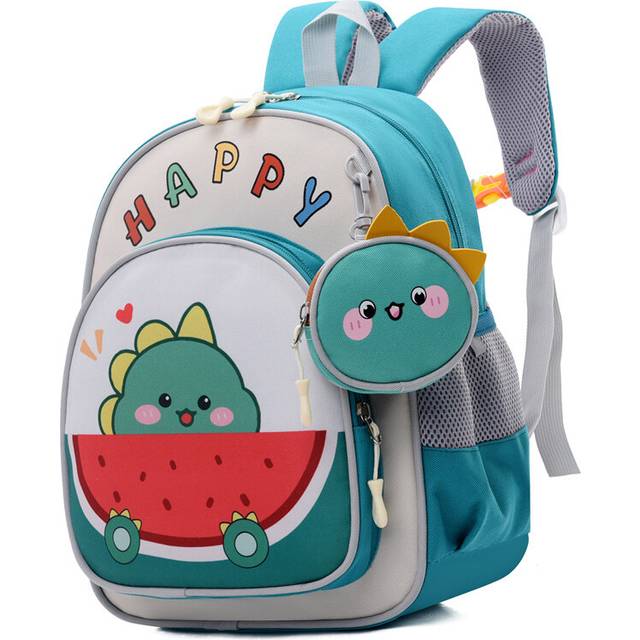 (Green) Fabric Attractive Oxford Childrens Backpack With Air Cushion Straps In Bright Colors For School
