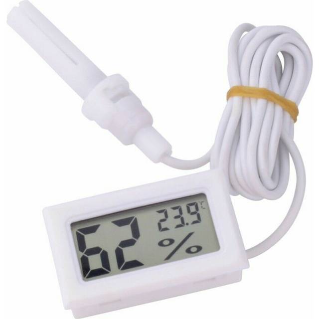 Mini Lcd Digital Thermometer Hygrometer Indoor Temperature Humidity Meter W/probe White