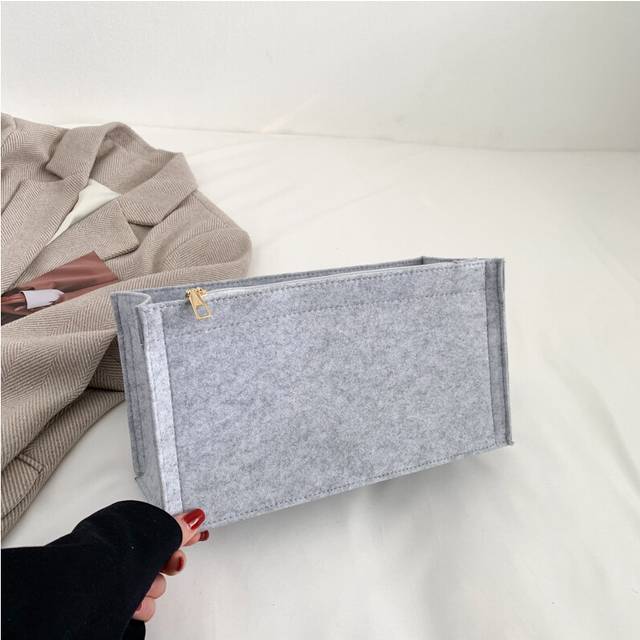(Gray) Fashionable Black Pink Khaki Grey Felt Box Bag For Women Stylish Casual Clutch Purse
