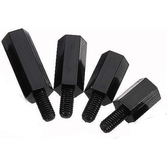 (6mm) M3NH13 50pcs M3 Nylon Black Hex Screw PCB Standoff 6/8/10/12mm