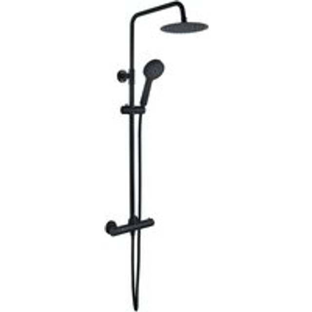 Enki - Dune Shower Head & Handheld Round Matte Black 200mm