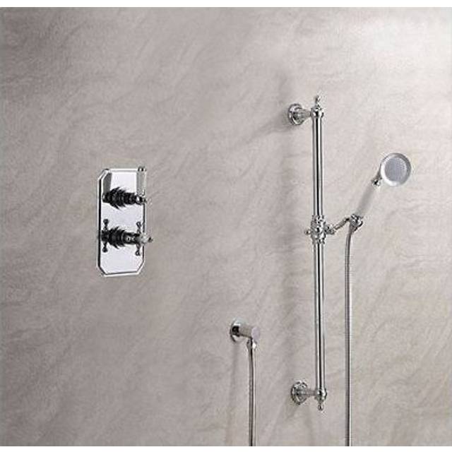 Preston Traditional Concealed Shower Set With A Brass Slider Rail Handset