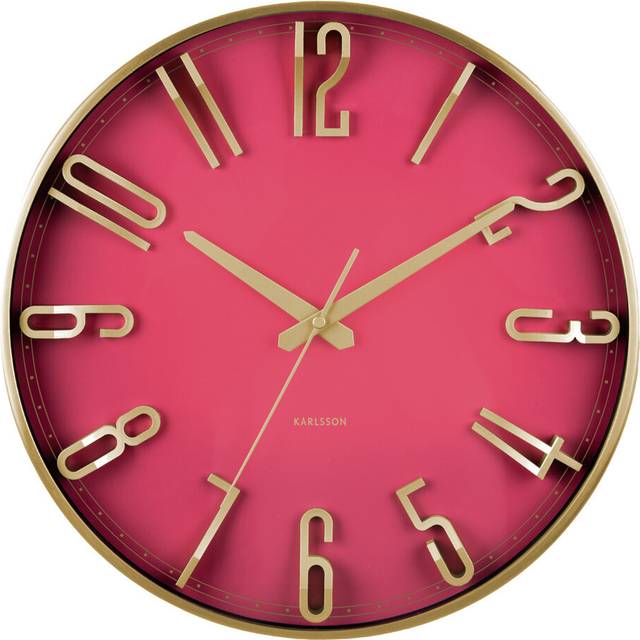 Analog clock Karlsson Elevated Glam - Rose - 3x35,5 cm