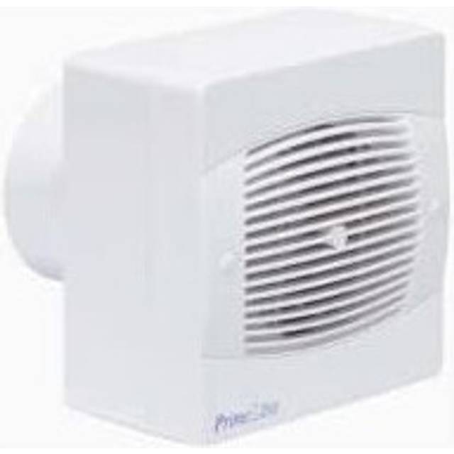 "Manrose/Primeline PEF4040A Bathroom/Shower Room Extractor Fan with Humidistat and Timer (for 100mm/4"" ducting). Automatic Backdraught Shutter."