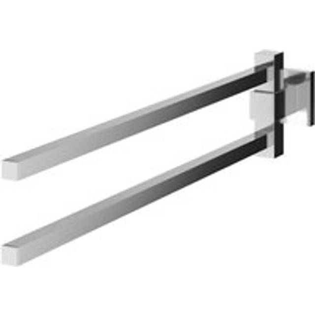 Wholesale Domestic Vector Polished Wall Mounted Double Swivel Towel Rail | Chrome | Metal | 400mm