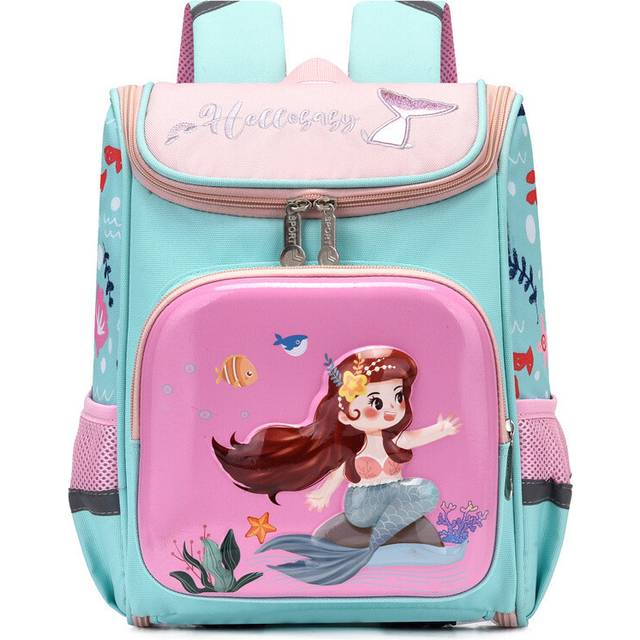 (Mint Green) Trendy Oxford Fabric Cartoon Backpack For Kids Breathable Lightweight Design