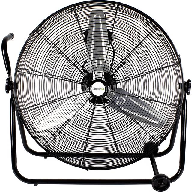 electriQ 24 Inch High Velocity Floor Fan - Black