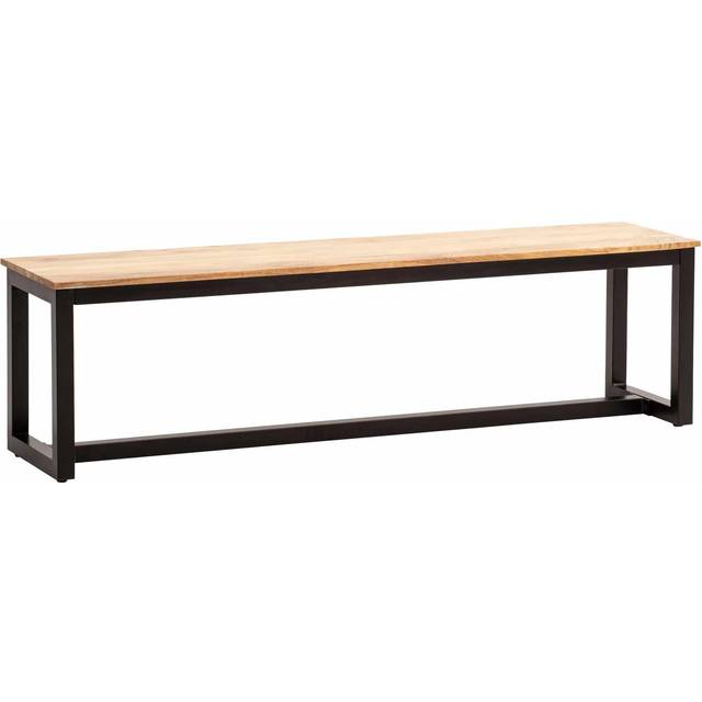 SITTBÄNK i trä akaciefärgad