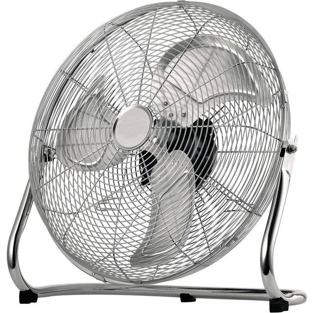 High Velocity Chrome Metal Floor Fan - Chrome / 16in - Silver