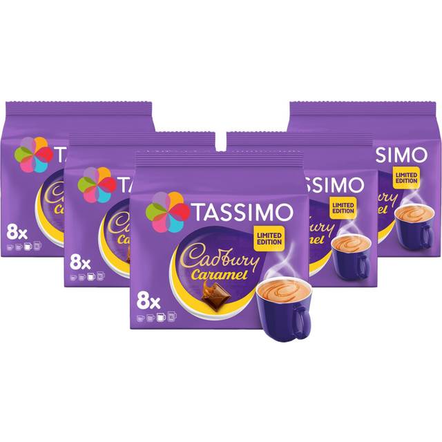 Cadbury Caramel Hot Chocolate Pods x8 (Pack of 5, Total 40 drinks)