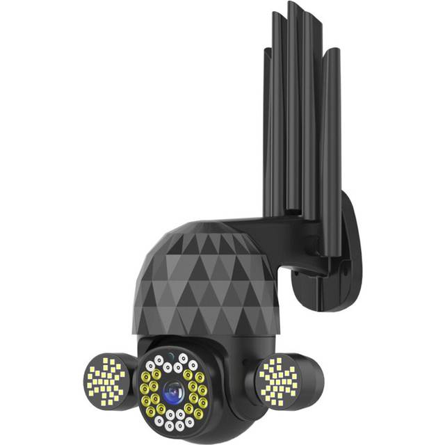 (Black) 3MP HD PTZ Security Wifi IP Camera Night Vision H.265 IP66 Waterproof 360 Panoramic Motion Detections 5 x Zoom Camera