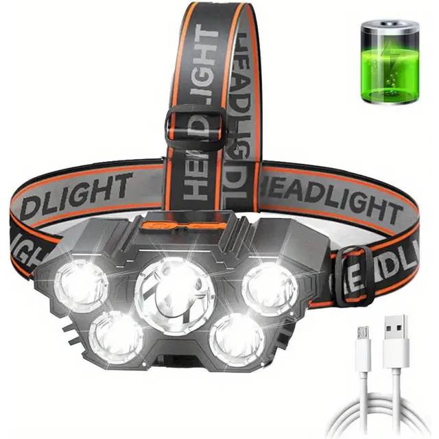 Gear Geek 5 LED Rechargeable Headlamp