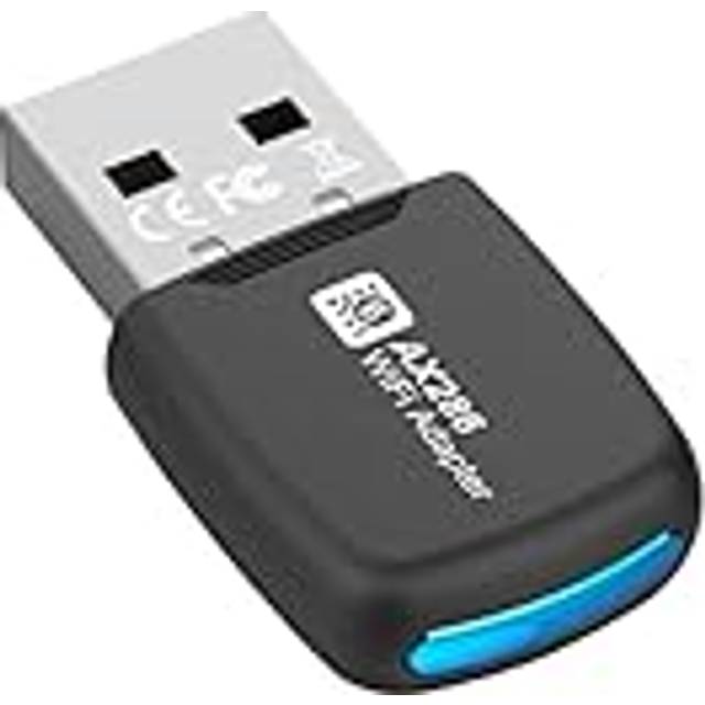 Okeeyseda 6 286 Mbps USB wifi-nätverkskort 802.11ax USB-dongel, 2,4 GHz, gratis drivrutin för bärbar dator