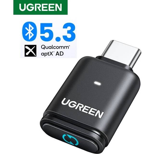 Bluetooth 5.3 Adapter for PS5/PS5 Pro, USB-C Bluetooth Adapter with aptX/aptX HD/aptX Adaptive, Plug & Play, Supports Windows/macOS, PC, Laptop(Audio