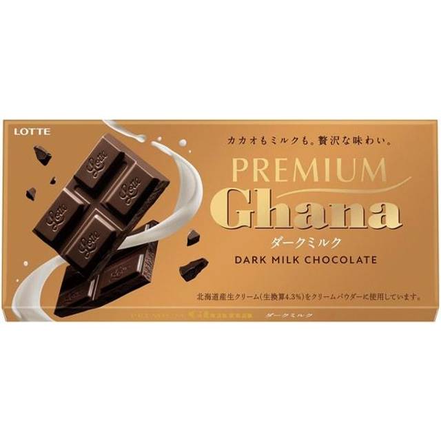 lotte Premium Ghana Dark Milk 70g Chocolate 1