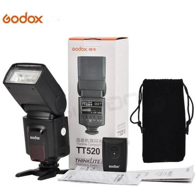 Godox TT520 II Flash TT520II with Build-in 433MHz Wireless Signal + Transmitter Kit for Canon Nikon Pentax Olympus DSLR Cameras
