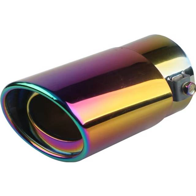 (7) Universal Car Exhaust Muffler Tip Round Stainless Steel Car Tail Rear Chrome Round Exhaust Pipe Tail Muffler Tip Pipe
