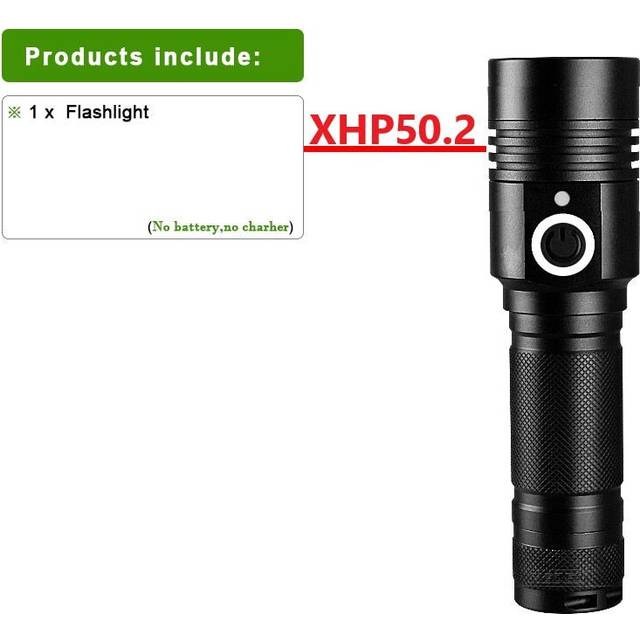 (A-XHP50.2) Powerful Led Flashlight XHP90 High Power Torch light Rechargeable Tactical flashlight 18650 Usb Camping Lamp