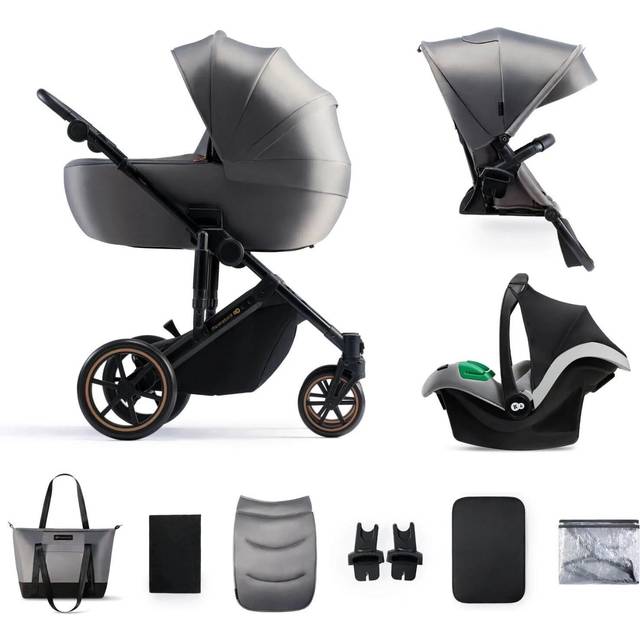 Kinderkraft 3-in-1 Mink Pro Prime 2 Travel System with Car Seat - Shadow Grey