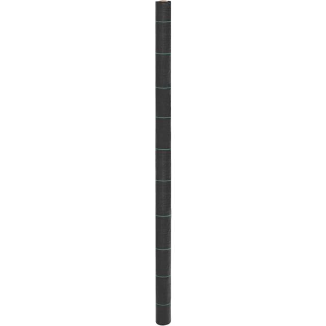 vidaXL Ogräsmatta svart 2x25 m PP
