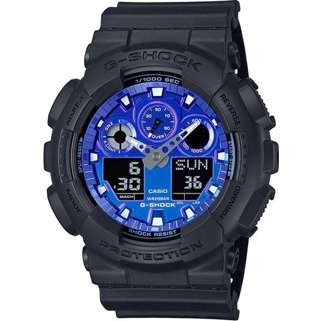 CASIO Men's G-SHOCK GA-100FL-1AJF [G-SHOCK Flame inside Series] Round Watch Black Resin