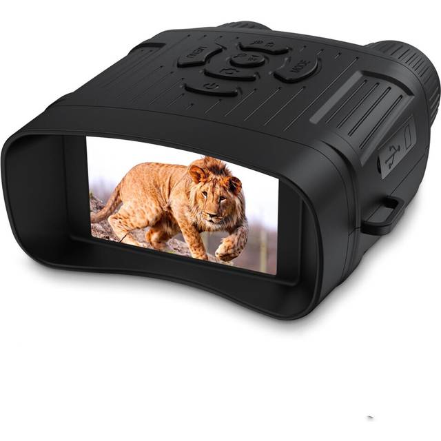 Chronus 4K Night Vision Goggles, Night Vision Binoculars for Adults, Rechargeable Digital Infrared 10X Digital Zoom, Bird Watching, Hunting(Black)