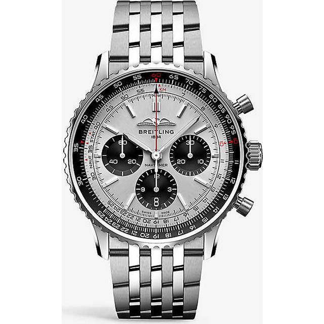 Breitling Mens Silver Ab0138241g1a1 Navitimer B01 Chronograph Stainless-steel Automatic Watch 43mm - SILVER