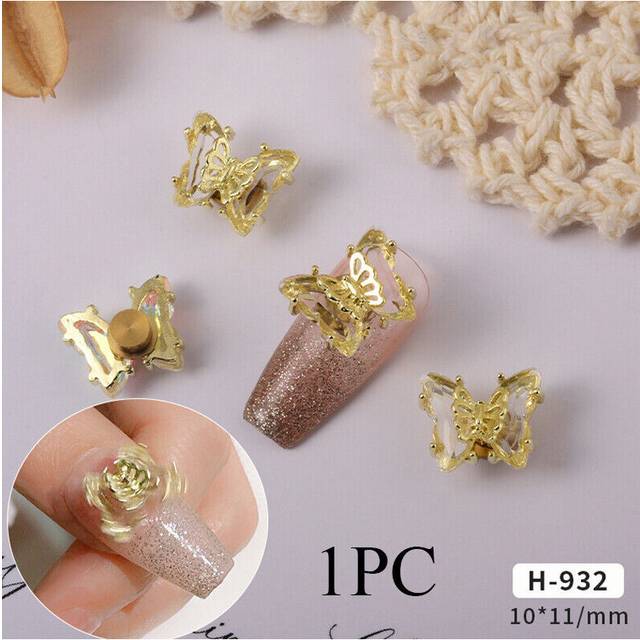Crystal 3D Nail Art Decoration Moving Butterfly Rhinestone Gems Charms Decor DIY