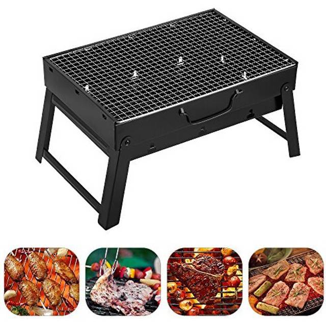 Charcoal Barbecue 435x300x240 mm Portable Foldable BBQ Grill Table Charcoal BBQ for Picnic Travel Garden Camping