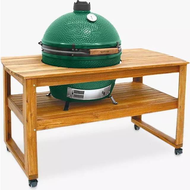 Big Green Egg Extra Large BBQ & Eucalyptus Wood Table Bundle with ConvEGGtor