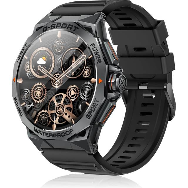 Chronus Military Smart Watches for Men,1.43'' Amoled Ultra HD Sport Watch with(Call Receive/Dial),100+Sports Modes, IP68/Heart