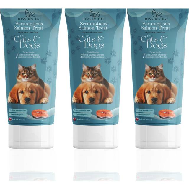 Salmon Paste for Dogs - 3 x 90g Omega-3 Rich Salmon Dog Treats - Delicious Salmon Dog Treats for Licky Mats - OIL SEPARATION IS NATURAL