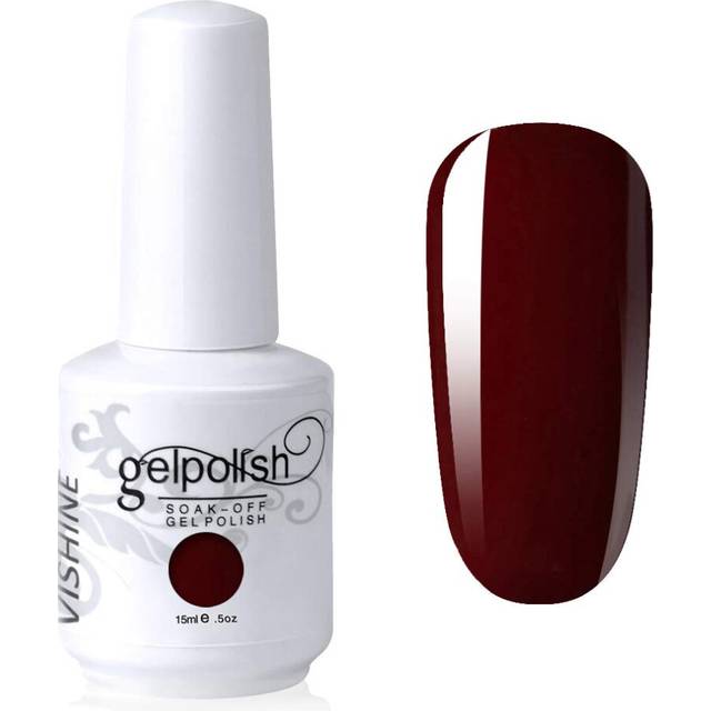Vishine Gelpolish UV LED Soak Off Varnish Color Gel Nail Polish Manicure Salon Dark Red(1418)