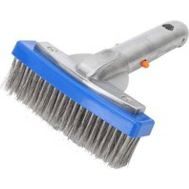 Cyslmuk - 1pc Pool Brush, Stainless Steel Brush Head, Wire Bristles, for Cleaning and Scrubbing All Areas of Your Pool (Walls, Tiles, Floors, Steps