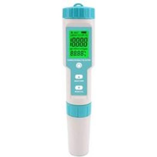 Pool Salinity Tester pH and Salt Water Salinity Meter 7-in-1 Digital Tester Pool pH and Salinity Tester