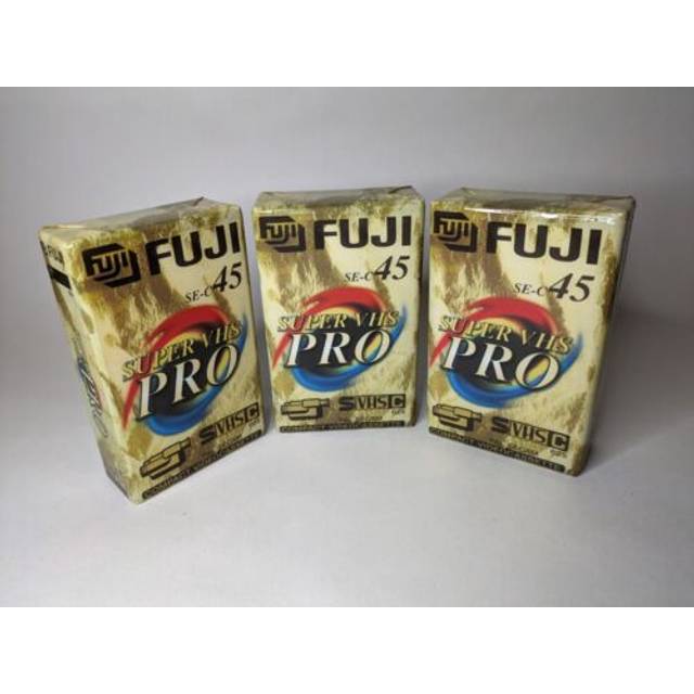 3 x fuji super pro se-c45 high quality vhs-c compact camcorder video cassettes