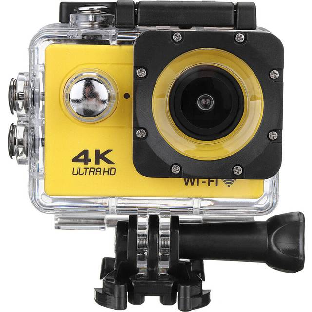 (Yellow) Action Camera WiFi 4K Sports Camera Ultra HD 30M 170 Wide Angle Waterproof DV Camcorder with EIS Gyroscope Dual Anti Shake
