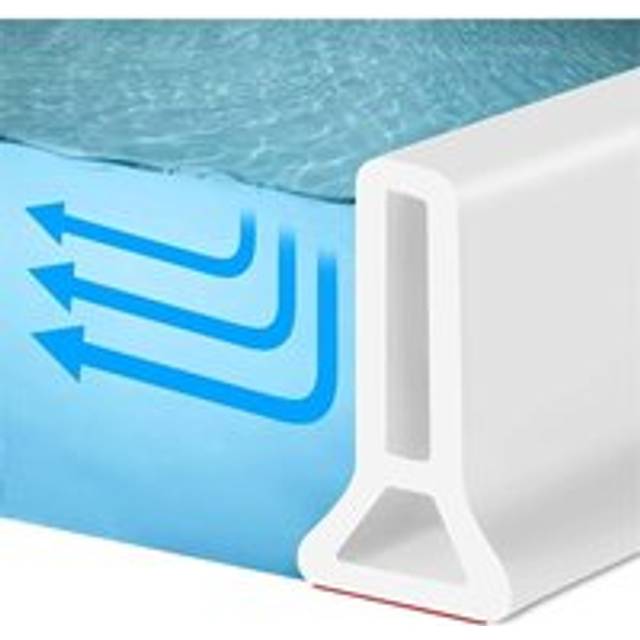 Cyslmuk - Silicone Shower Threshold Self-Adhesive Waterproof Layer for Shower Water Stopper Splash Guard Suitable for Bathtub Sink Bathroom Height