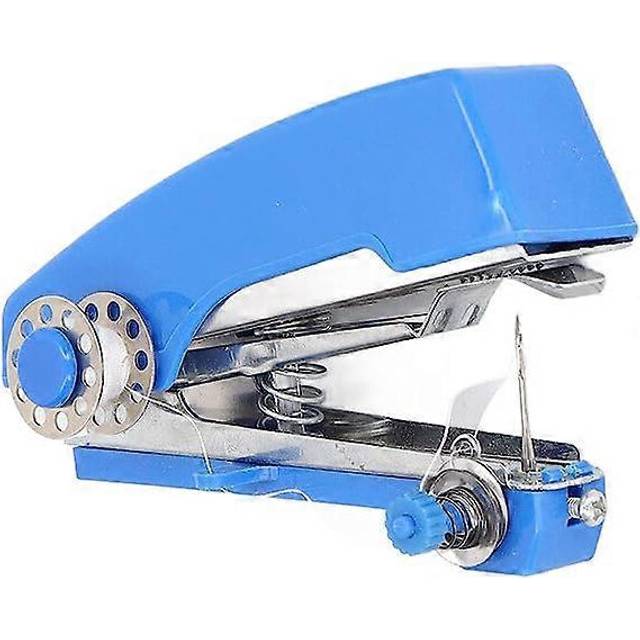 (As show, One size) Handheld Sewing Machine, Portable Mini Manual Stitching Machine for Clothes Fabrics DIY Home Travel